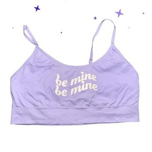 Lavender 'Be Mine' Women's sports bra